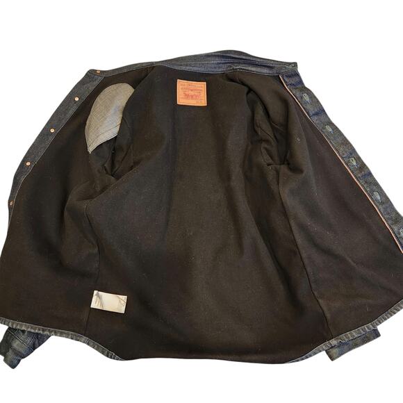 Levi's Men's Selvedge Denim Barn Chore Jacket Coat Fleece Lined Size XL - Picture 9 of 9